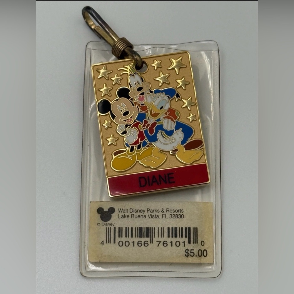 Walt Disney World Name Pin & Zipper Pull Diane Lot Of 2 - Picture 2 of 7